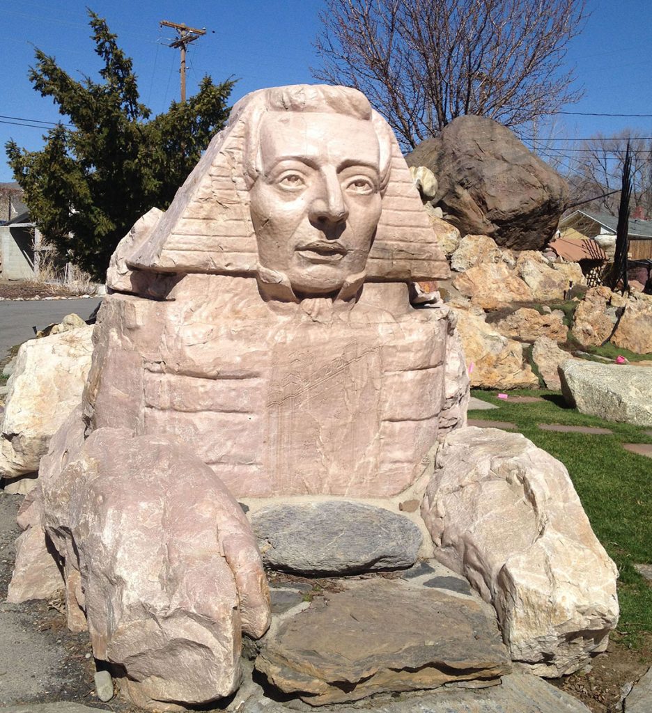 carved Joseph Smith Sphinx salt lake city