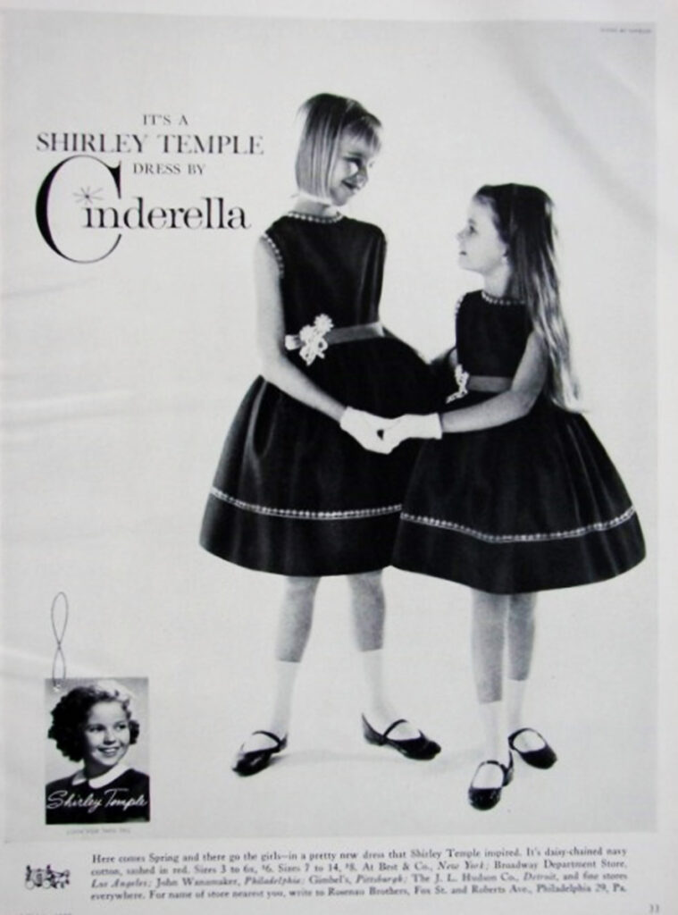Shirley Temple dress ad