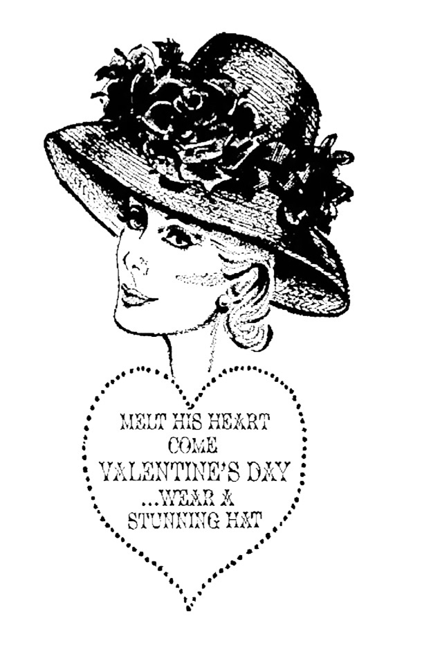 1950s hat advertisement for valentine's day