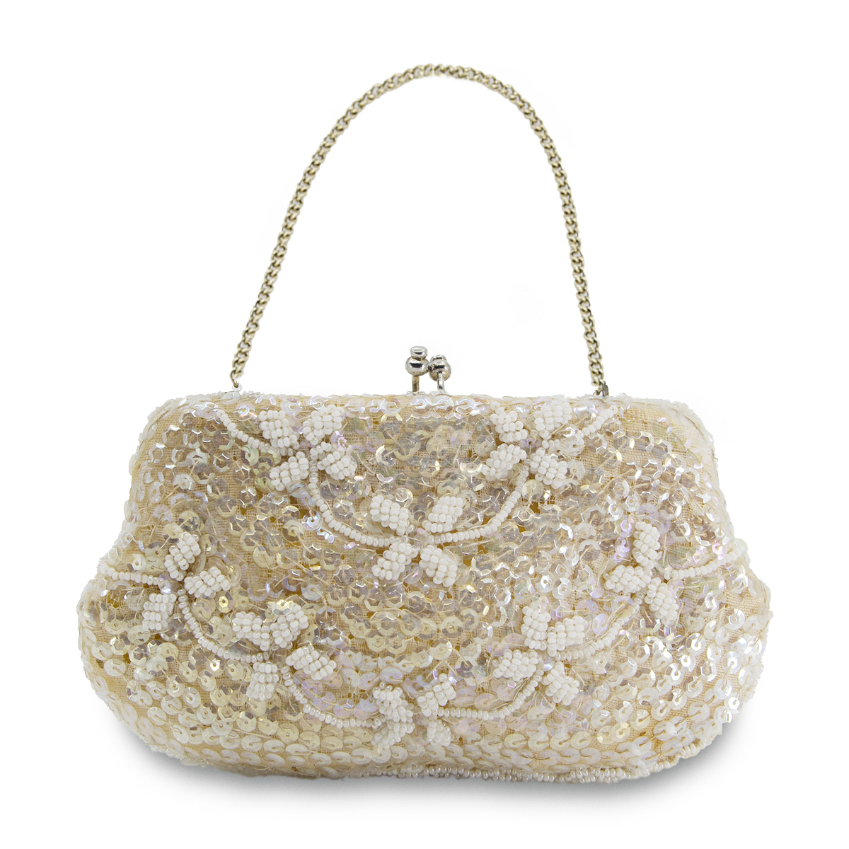 Lot - 1950 FRENCH BEADED & TAMBOUR EMBROIDERED PURSE