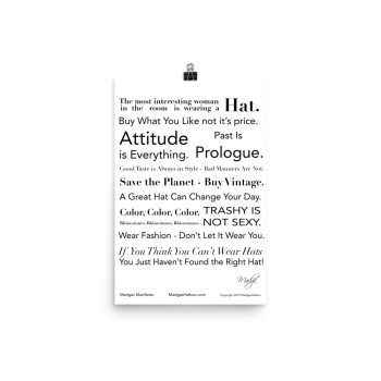 Madges Hatbox Fashion Manifesto Poster | Declare for Vintage - 12×18