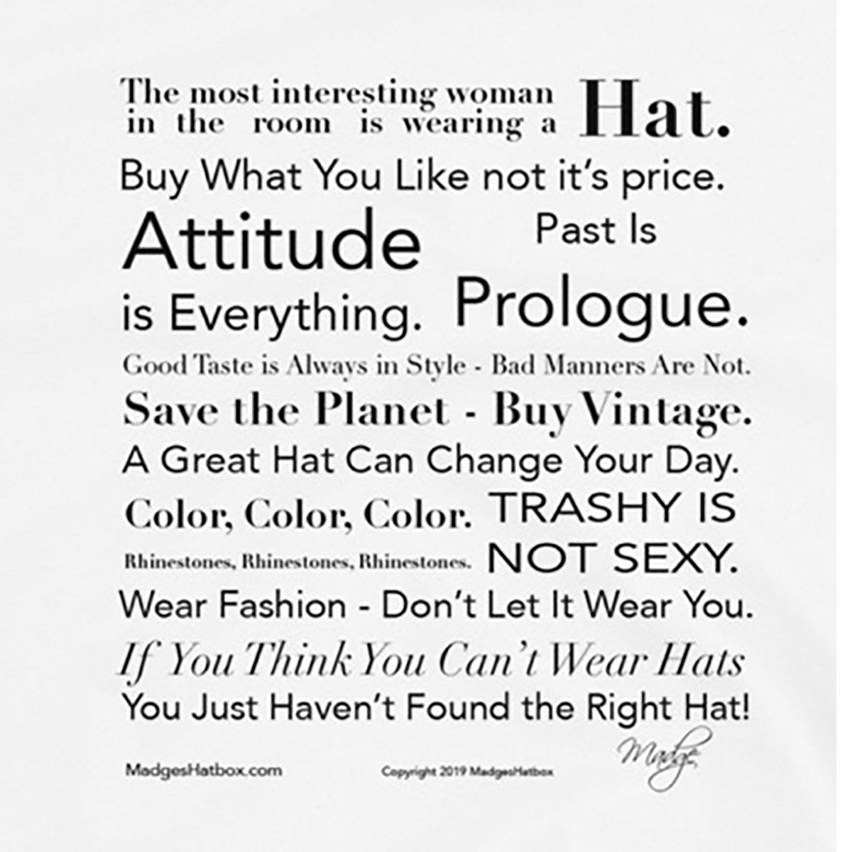 MadgesHatbox Fashion Manifesto