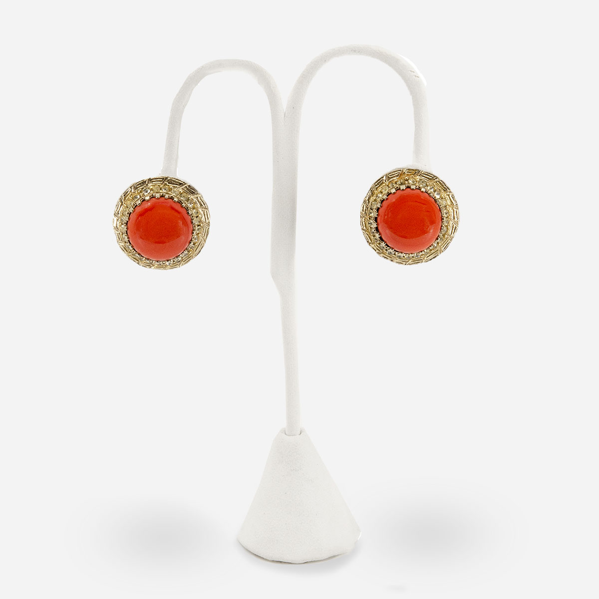 Bergere Earrings, button earrings