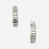 Crystal Bagette Hoop Earrings Crystal Bagette Hoop Earrings