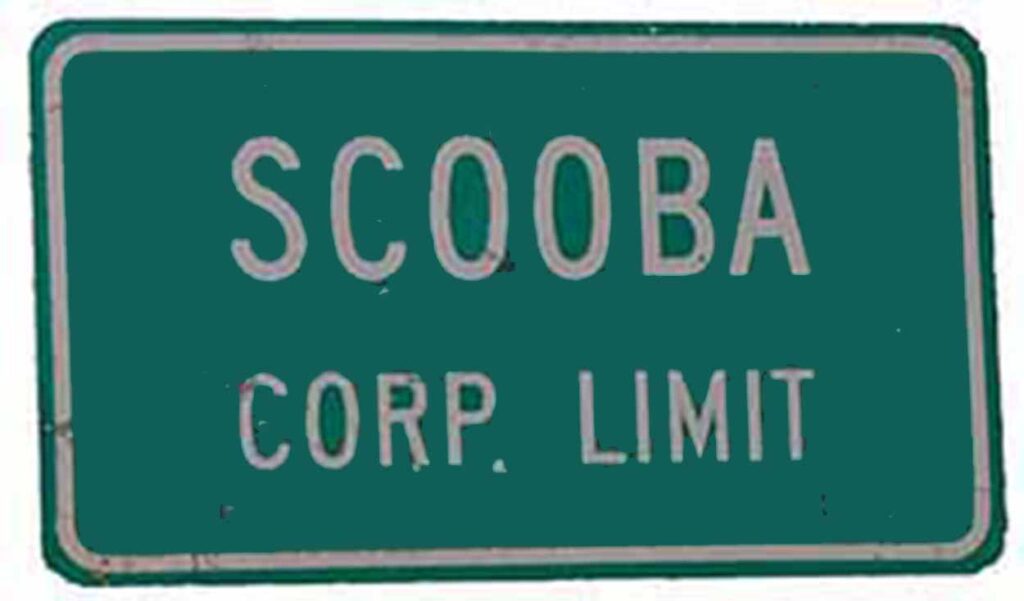 Scooba Mississippi City Limits sign