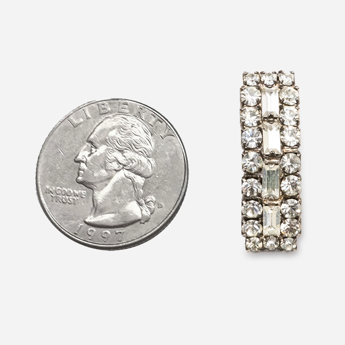 Vintage crystal pierced earrings