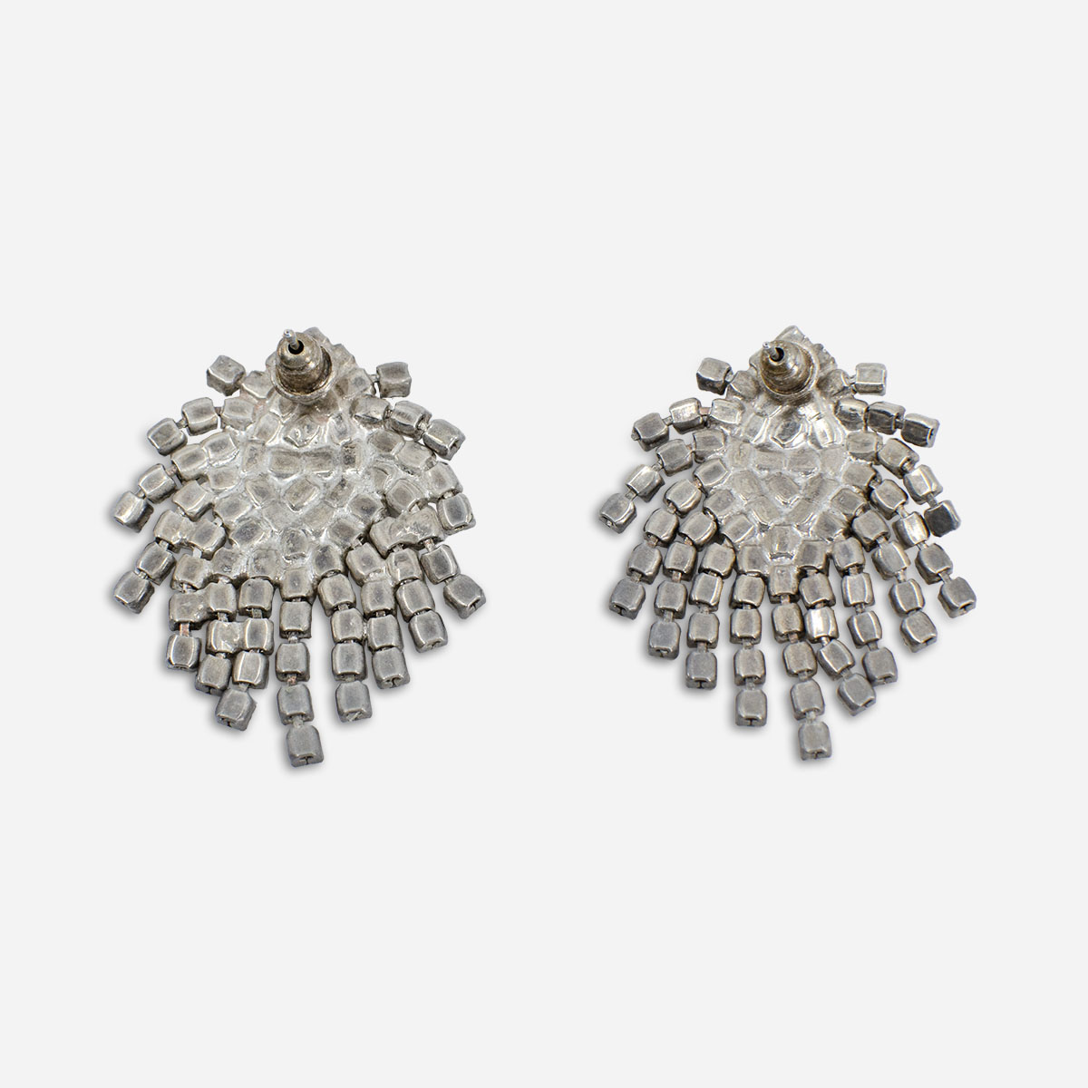 vintage silver pierced earrings
