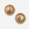 1960s Gold Button Earrings vintage gold button earrings