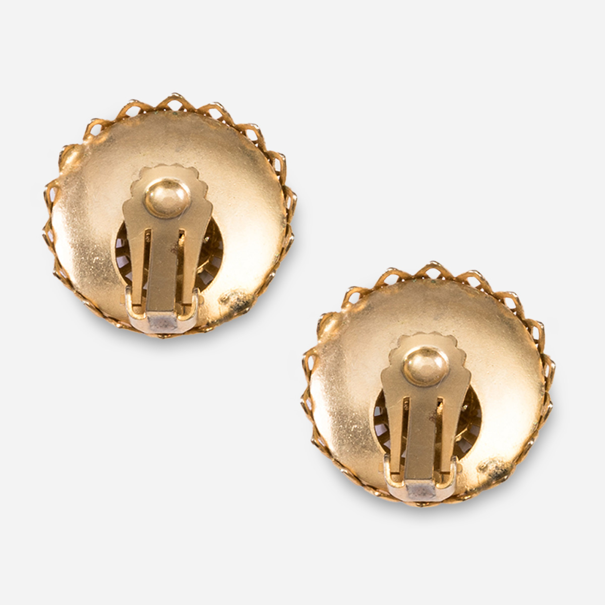1960s gold clip earrings