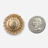 gold filigree earrings gold button earrings