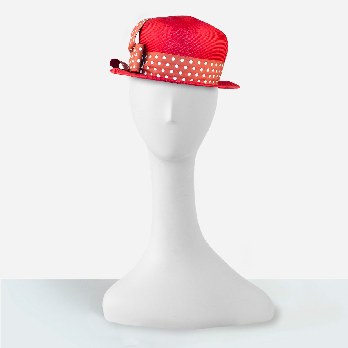 1960s red straw hat
