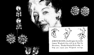 Story of Judith McCann & wingback earrings