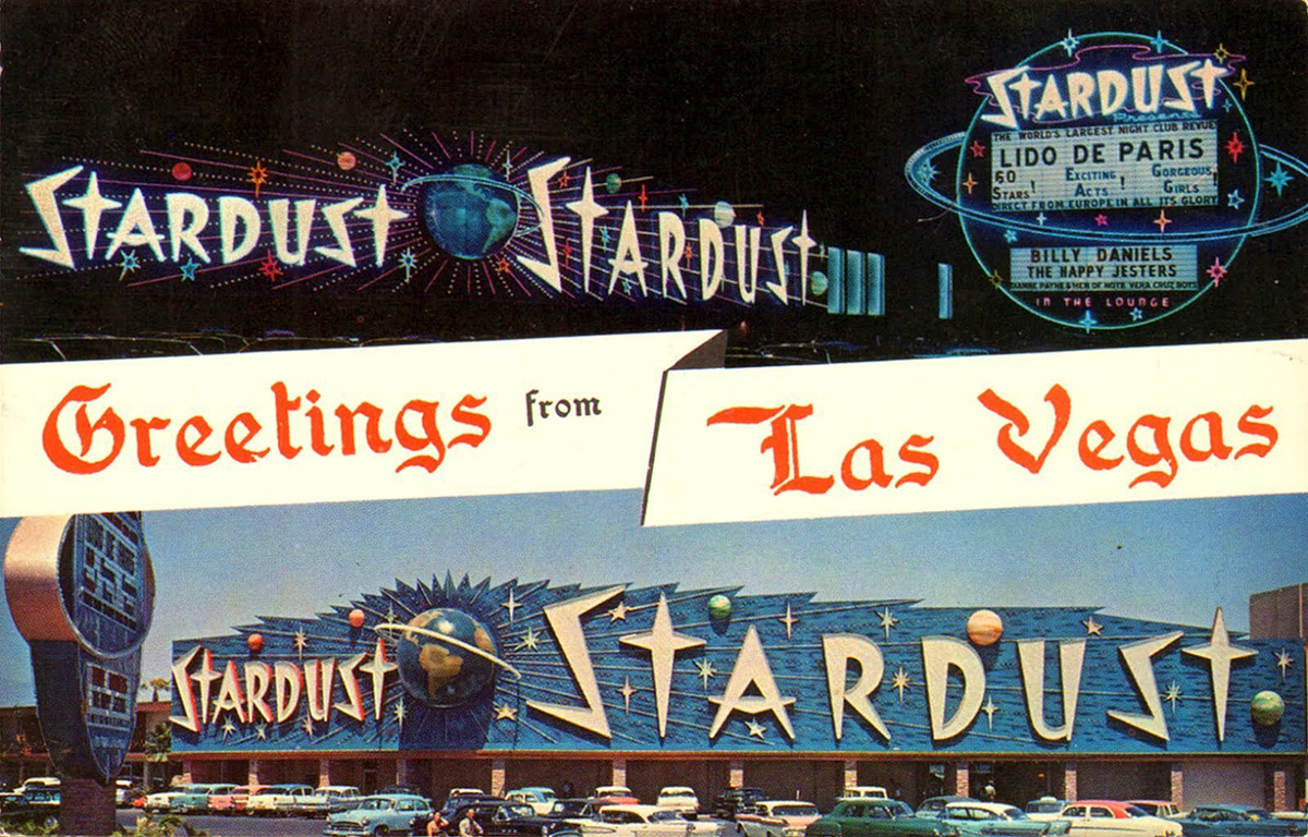 stardust casino vintage postcard