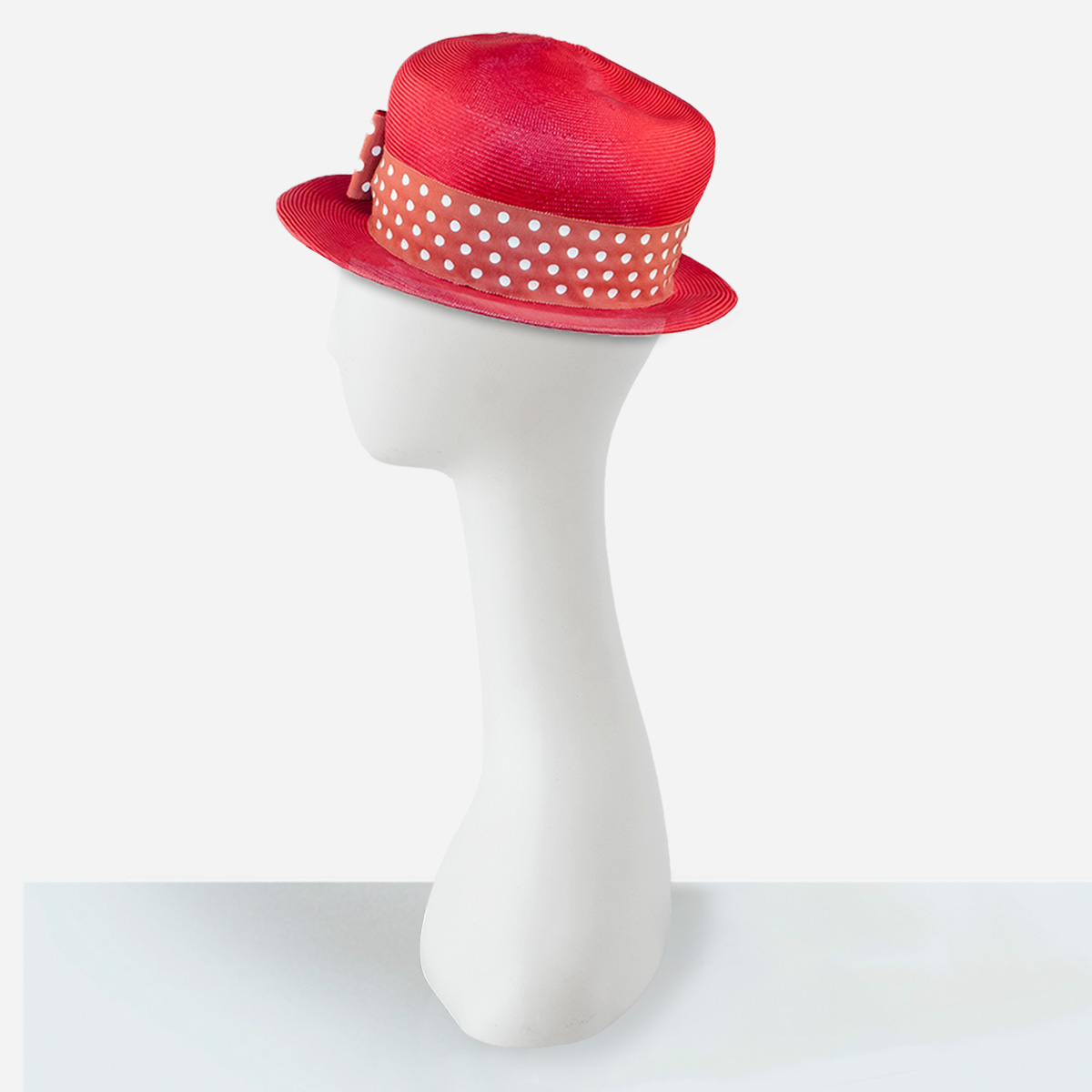 vintage 1960s red straw hat
