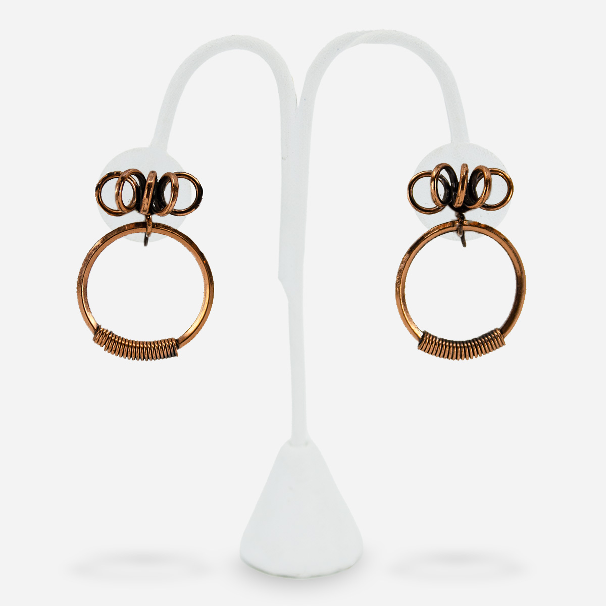 copper dangle earrings