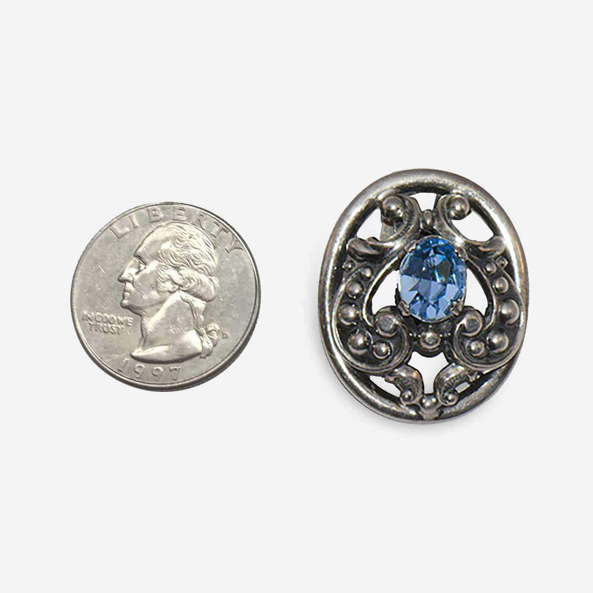 Vintage 1950s silver earrings