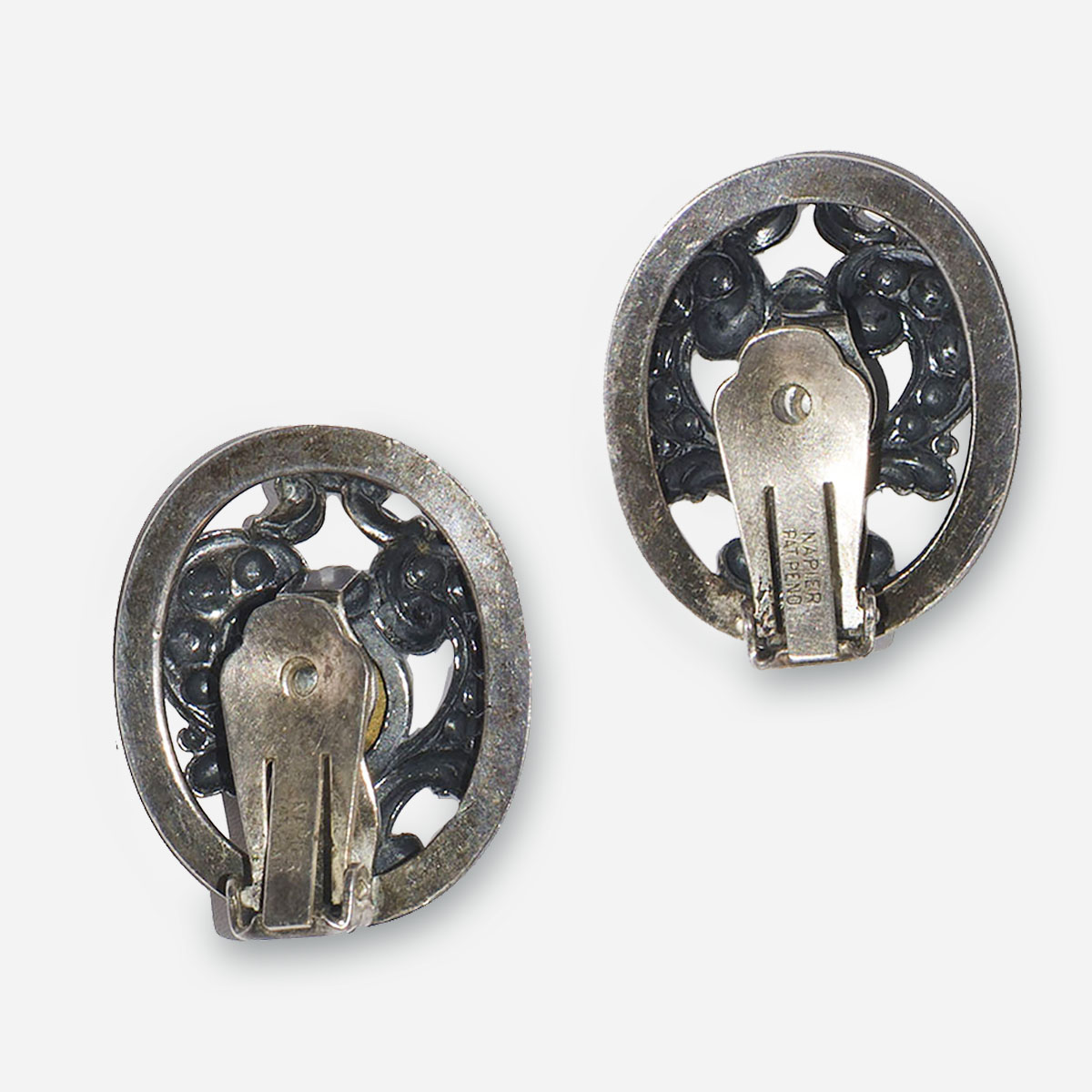 Vintage napier clip earrings jewelry mark