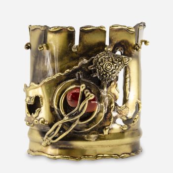 brass brutalist bracelet