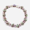 purple glass necklace louis rousellet necklace, purple necklace