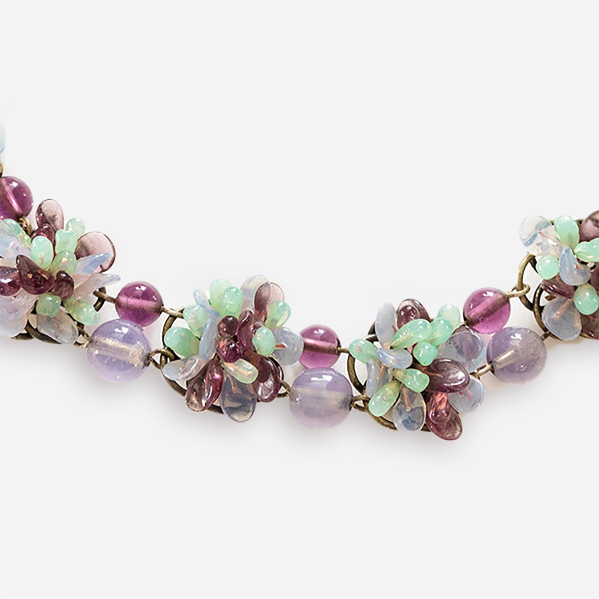 vintage poured glass necklace vintage french poured glass necklace