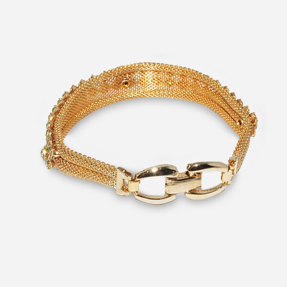 1950s gold mesh bracelet