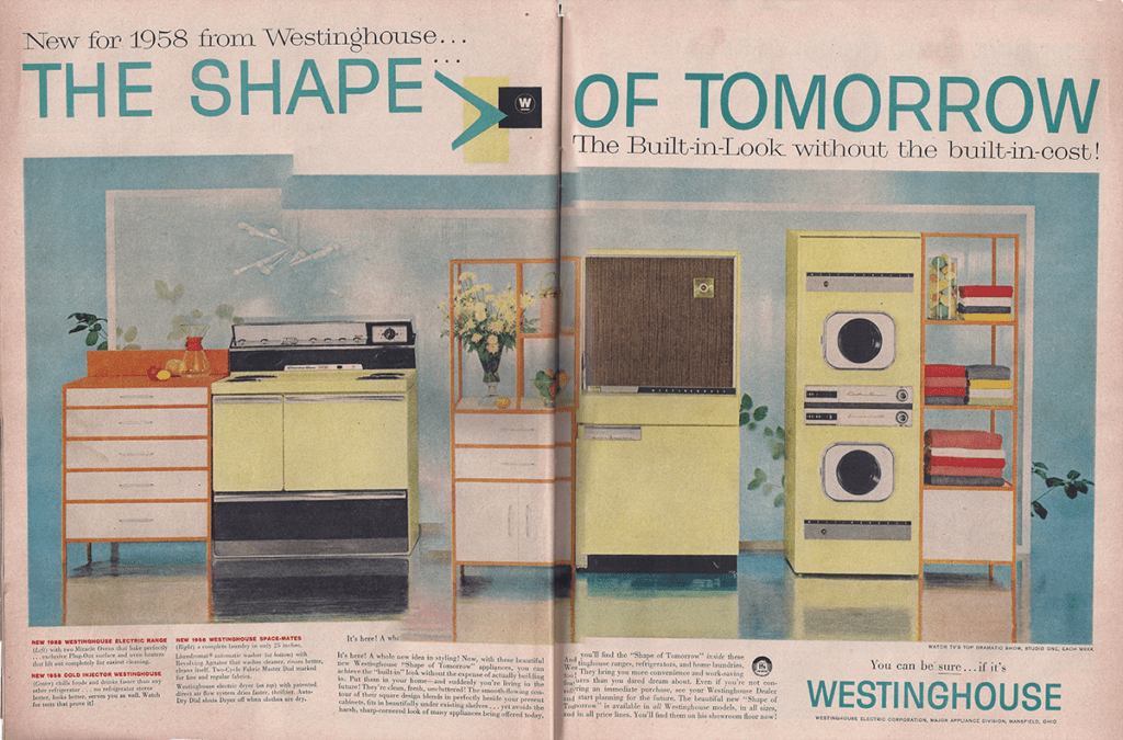a slice of life vintage kitchen from 1957