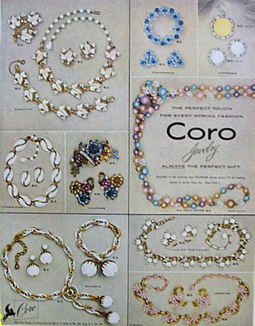 Vintage coro jewelry ad