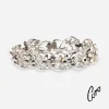 Coro logo silver link bracelet
