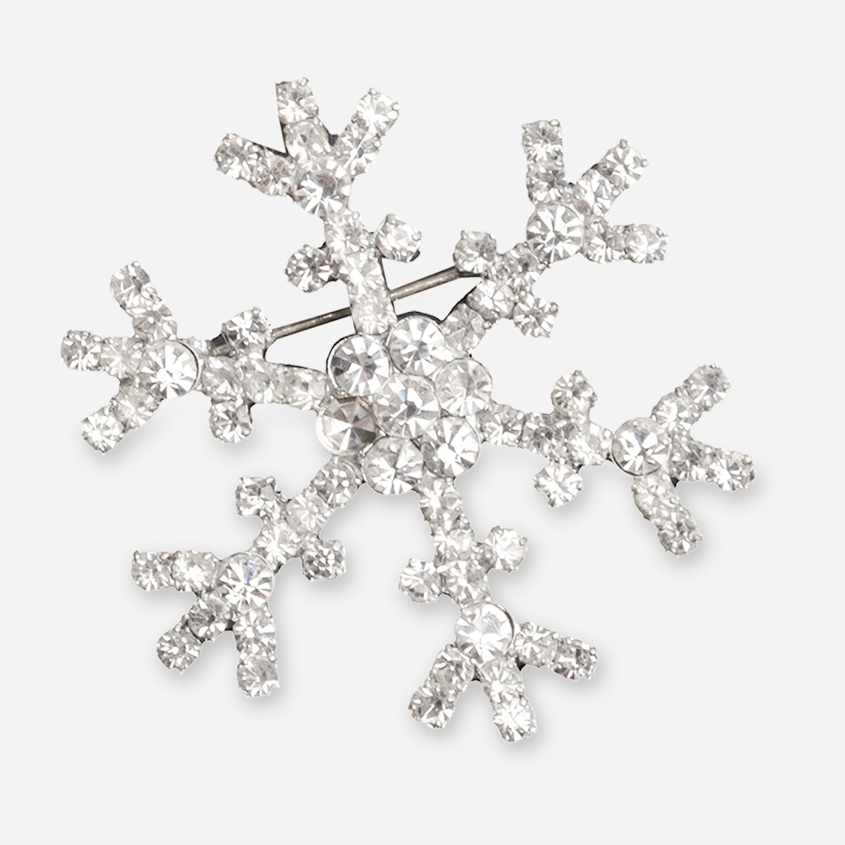 vintage Crystal Snowflake Pin