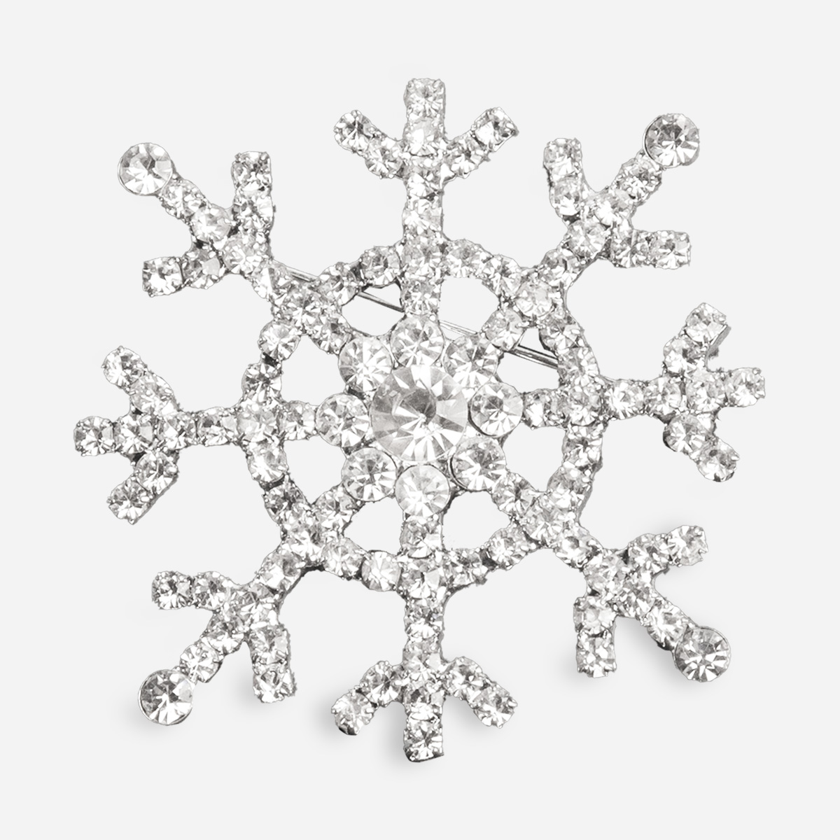 Crystal snowflake brooch
