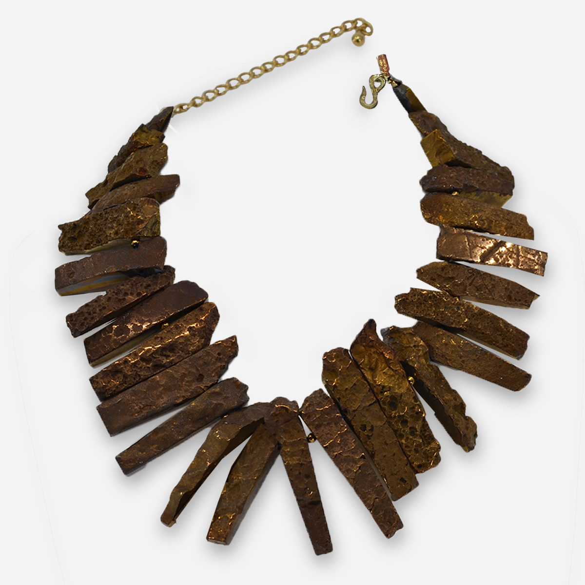 Kenneth Jay Lane bronze necklace
