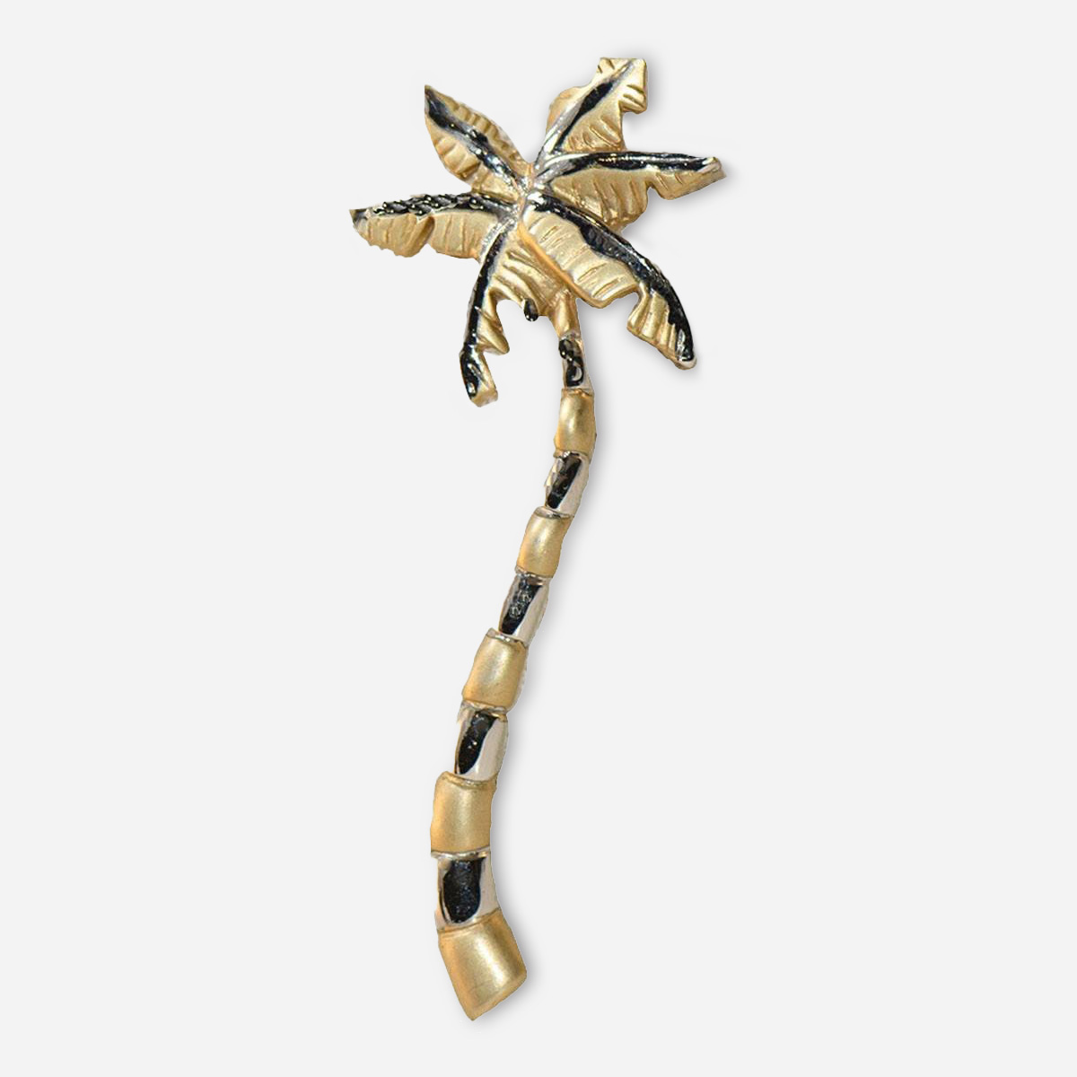 Mixed Metal Palm Tree Brooch