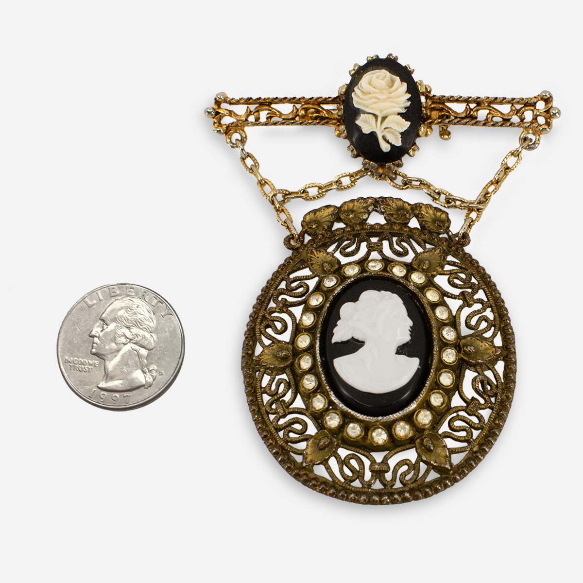 Victorian Cameo Mourning Brooch