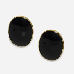 1990s Louis Booth earrings large onyx clips earrings