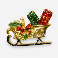 Christmas sleigh brooch