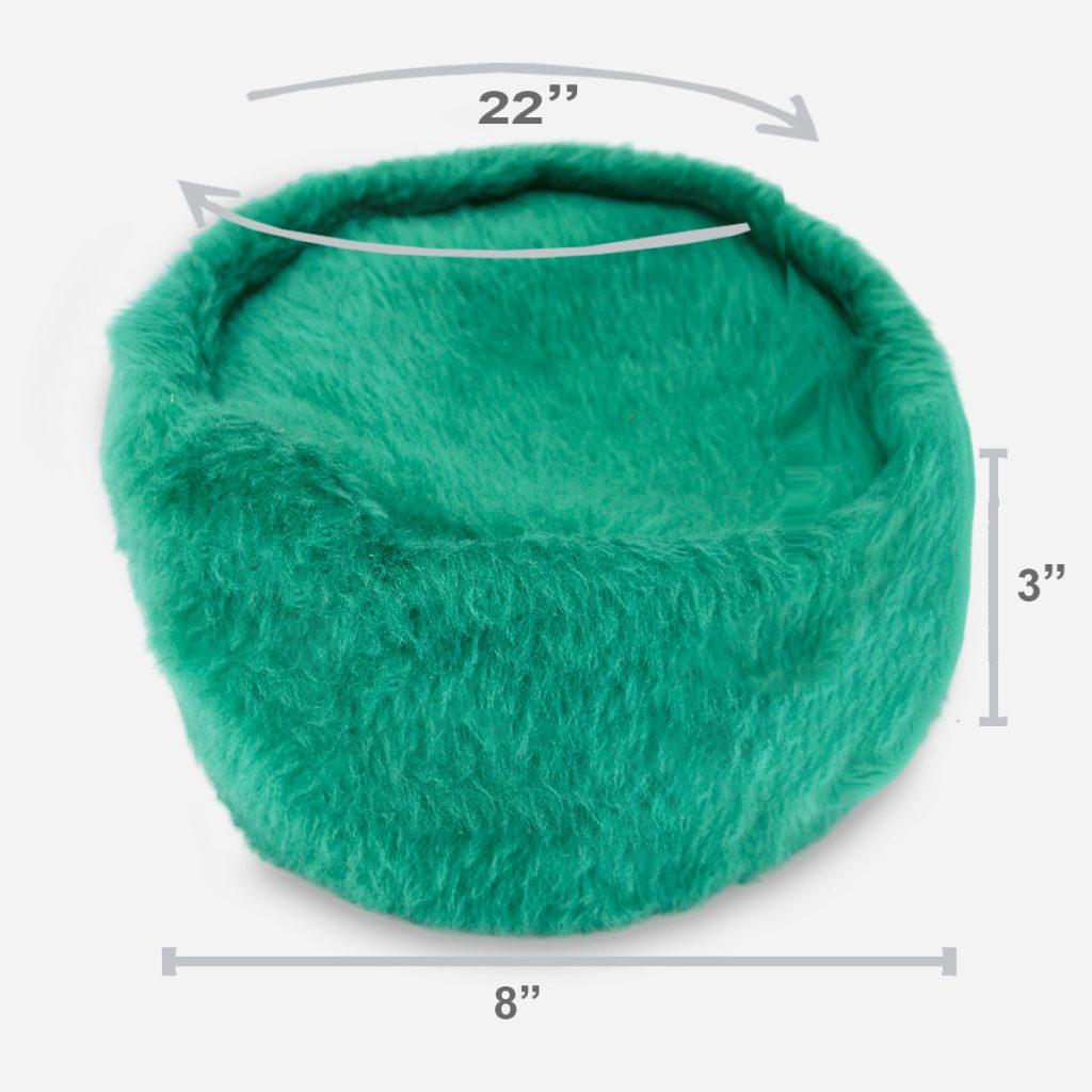 Green piillbox Hat sizing