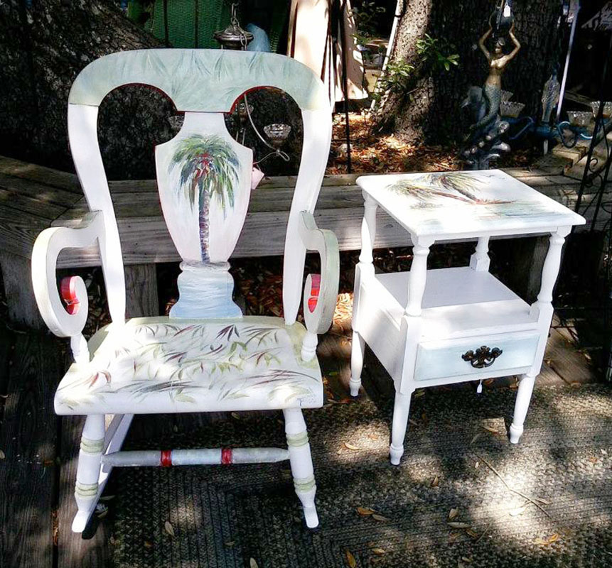 Hand painted chair
