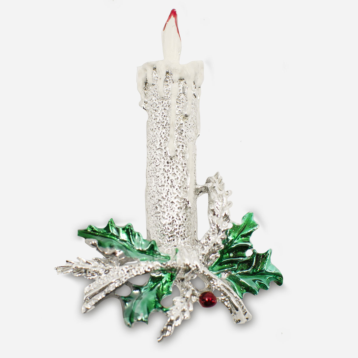 christmas candle brooch