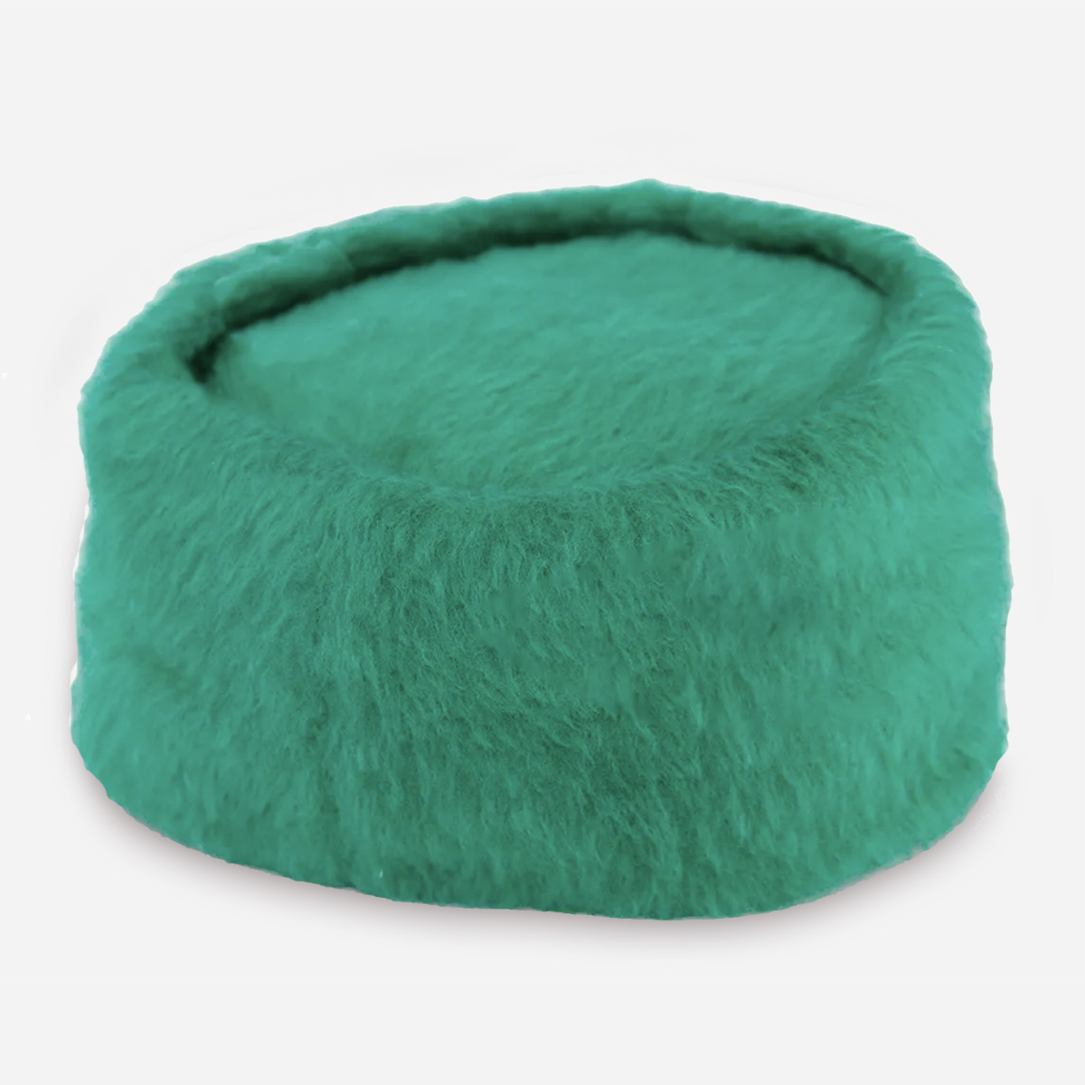 green pillbox hat