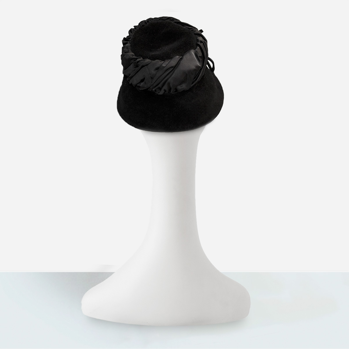 Black cocktail turban hat