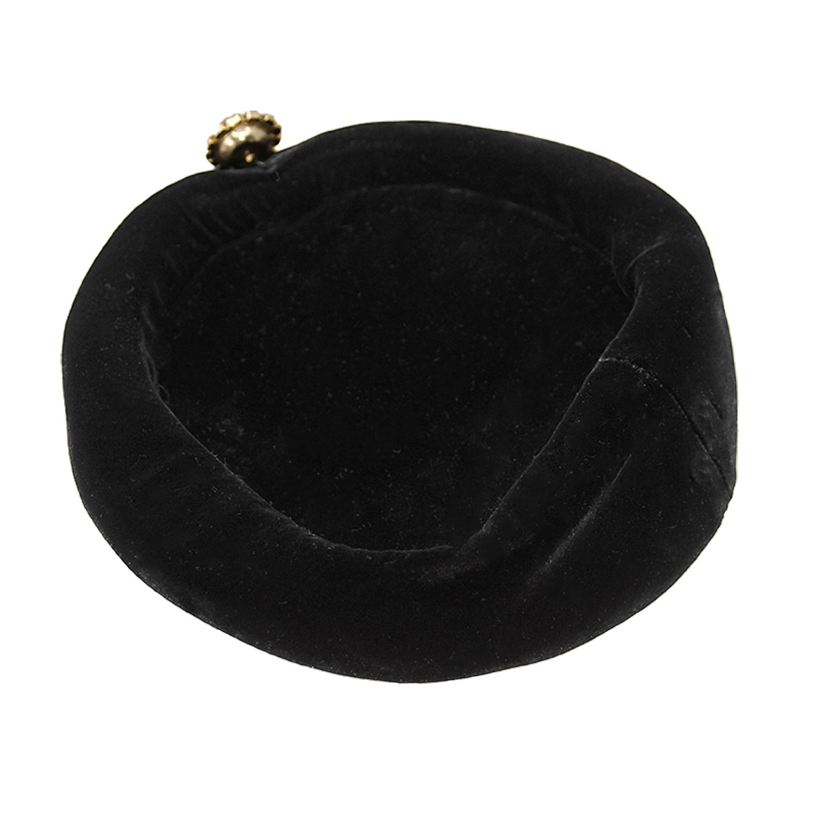 vintage black velvet beret