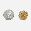 vintage gold button clip earrings