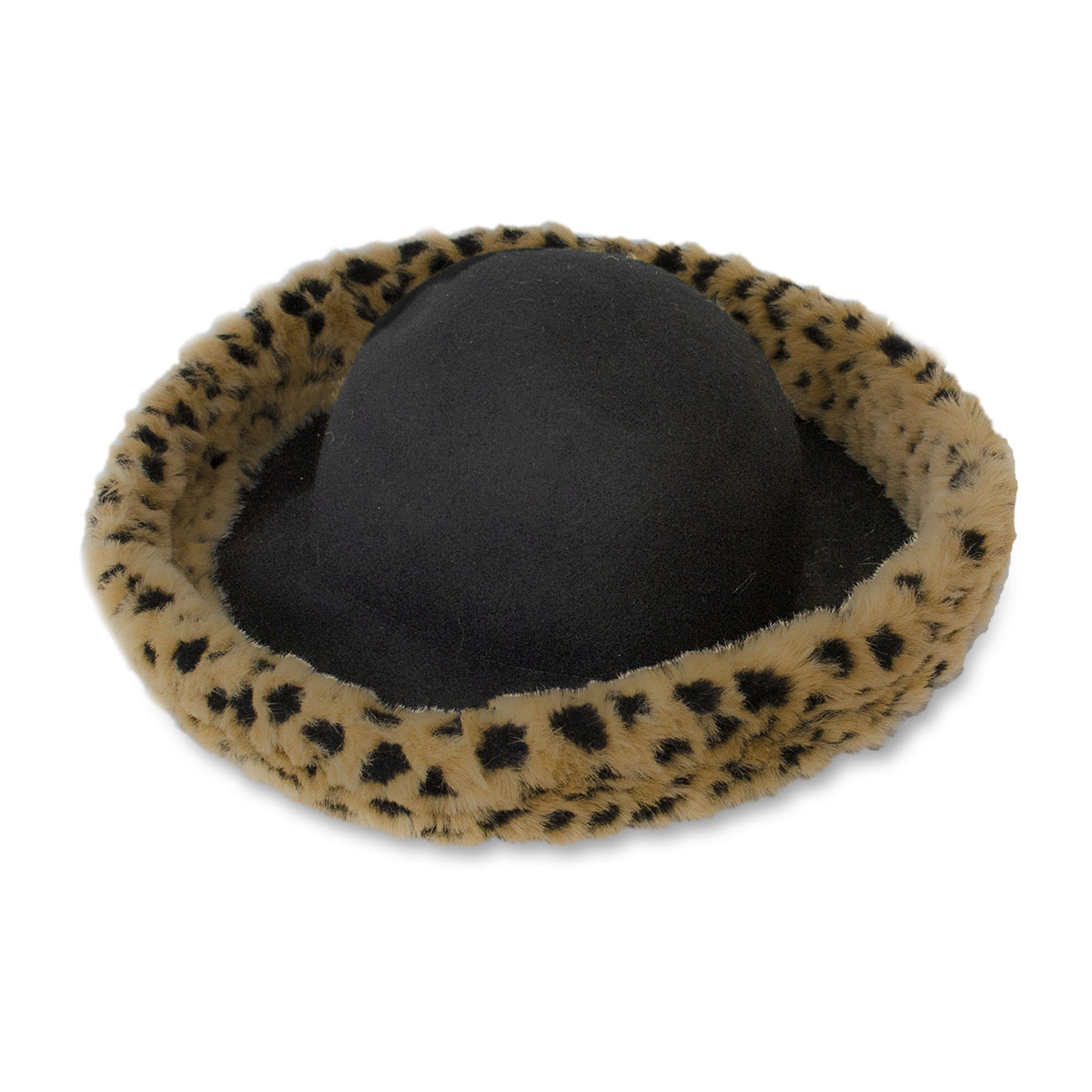Faux leopard hat