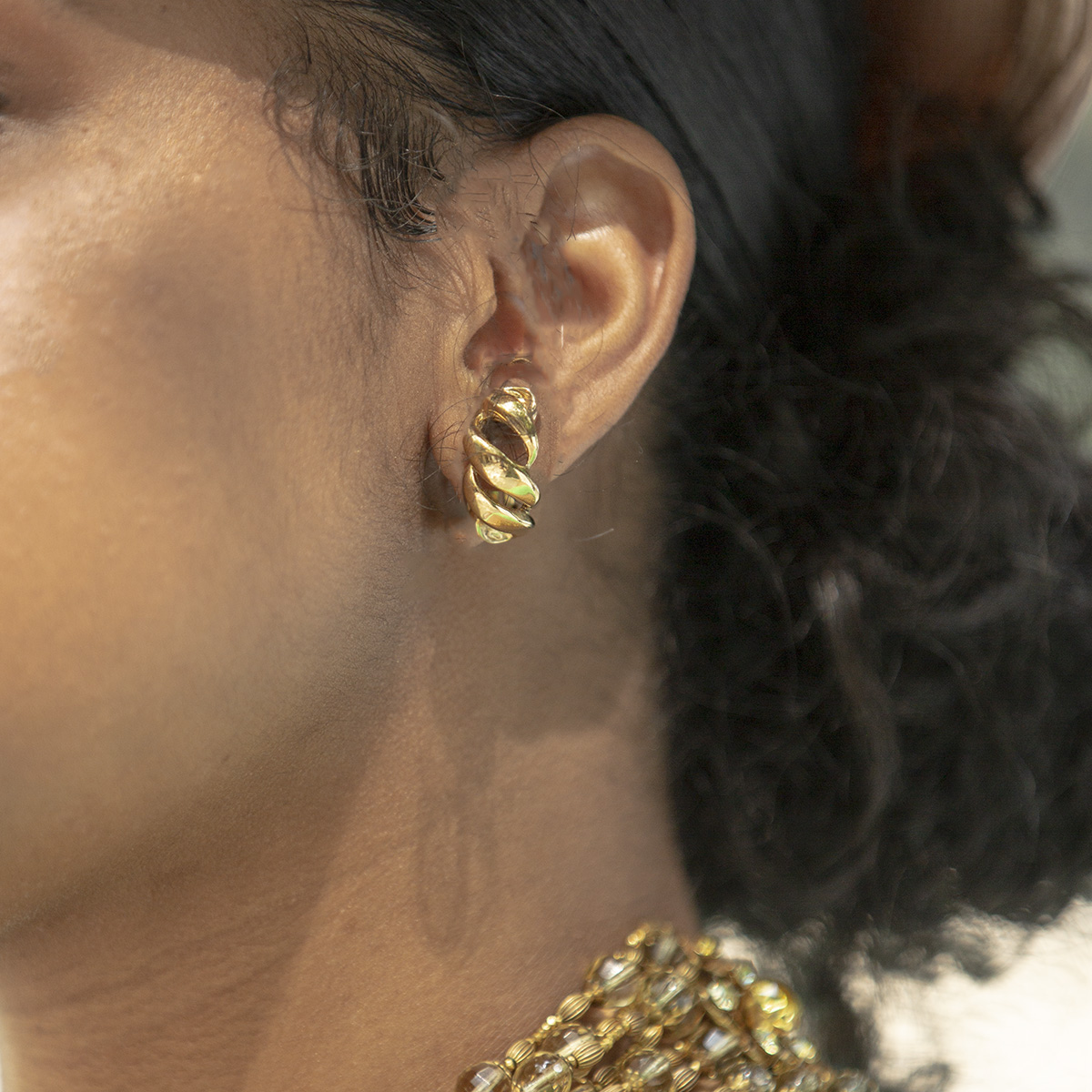 Vintage gold dior earrings