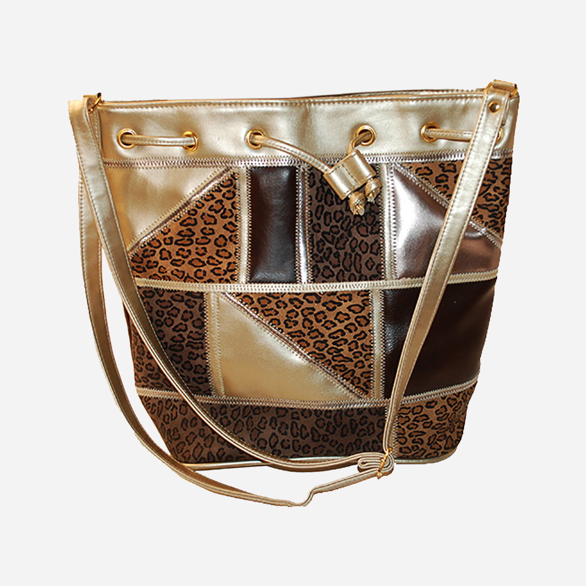 Leopard bucket bag