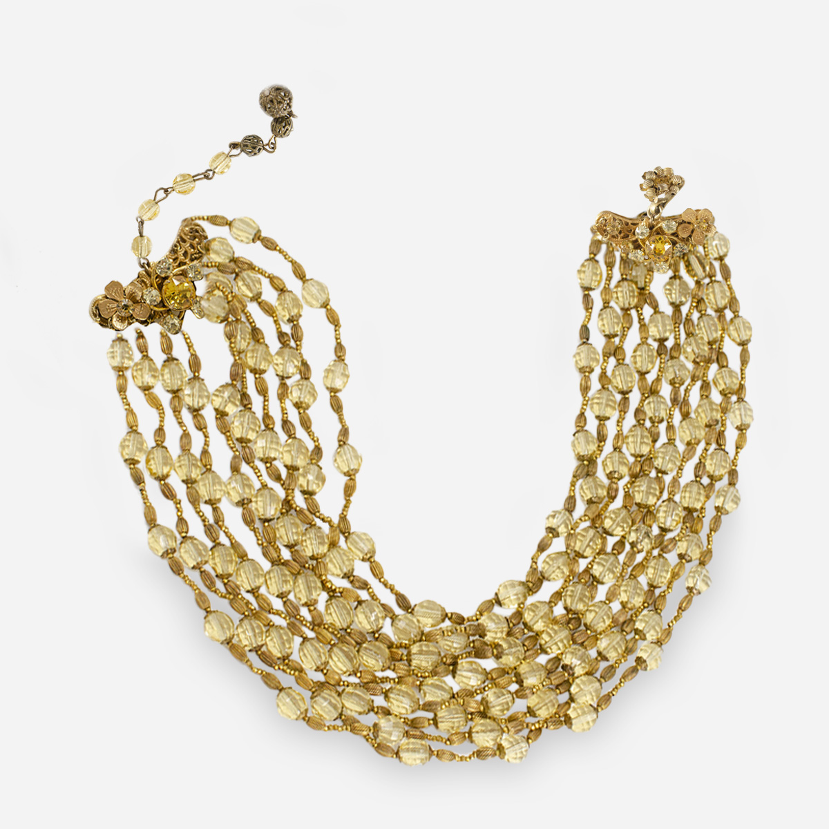gold beaded necklace