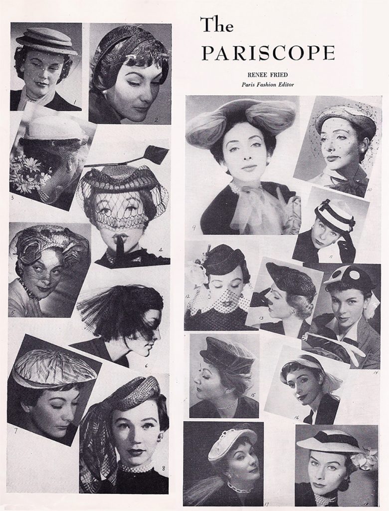 Pariscope French milliners from the 1950s