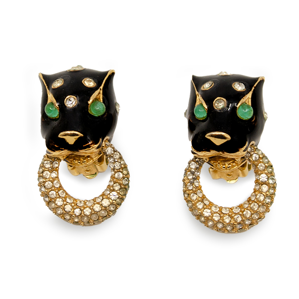 ciner panther earrings