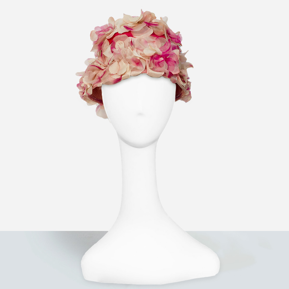 1950s Pink flower petal hat