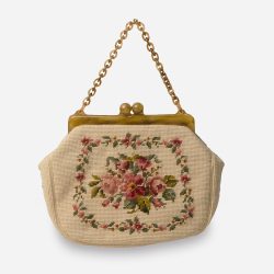 vintage needlepoint purse